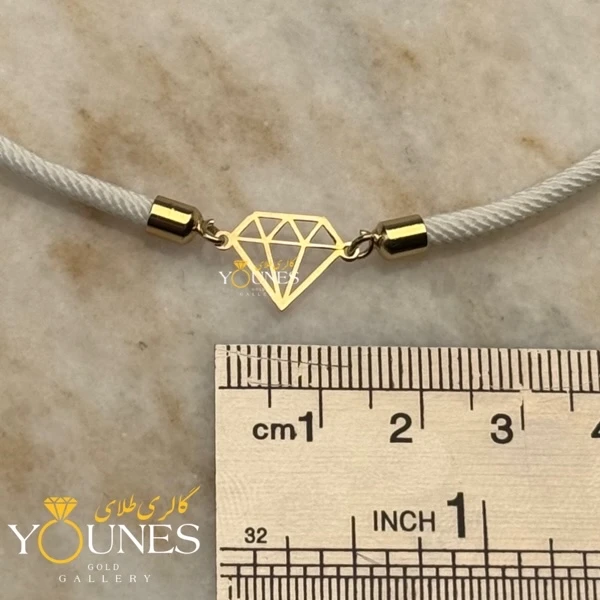 دستبند طرح الماس طلا لیزری